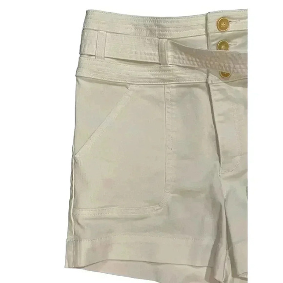 Pilcro and the letterpress white belted palazoo shorts Anthropologie NWT S 28 - Picture 4 of 9